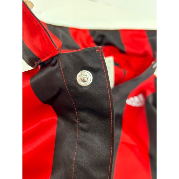 Adidas Men’s Satin Coaches Track Jacket XS Red Black Stripes HS3302 10/22 - Picture 16 of 16